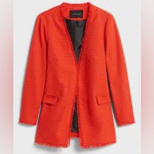 🍎BANANA REPUBLIC- Boucle Red Blazer Jacket, NWT